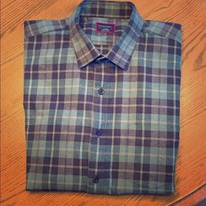 Plain men’s button down.